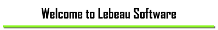 Welcome to Lebeau Software